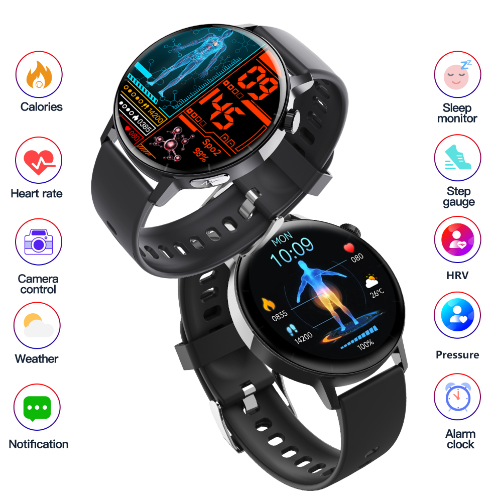 ECG Smart Health Watch — Blood Glucose & Heart Rate Monitor