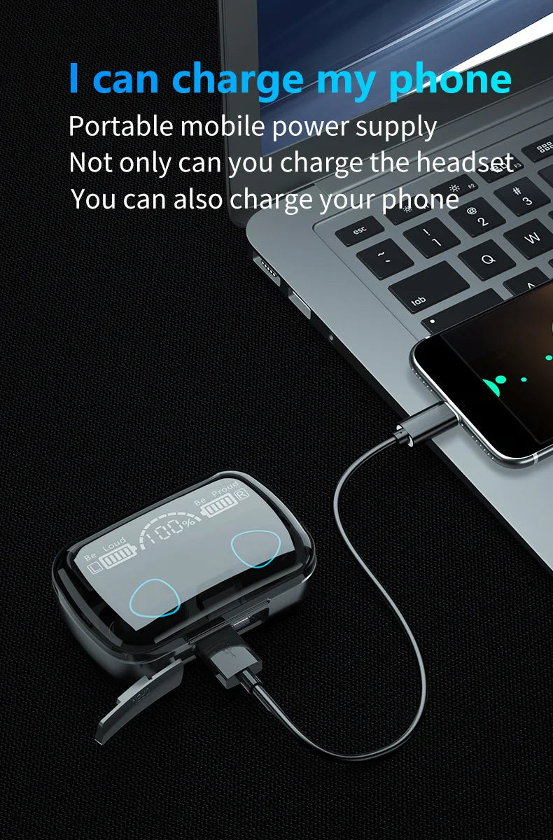 M10 Wireless Earbuds with Power Bank Case
