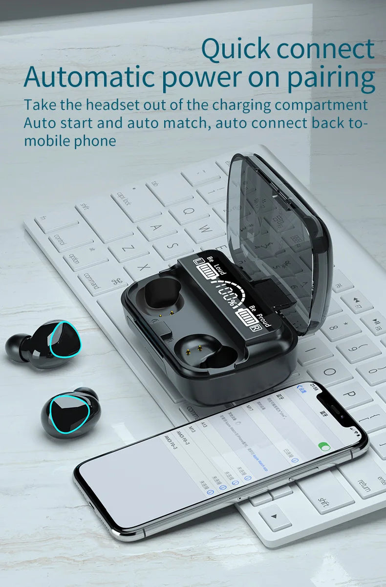 M10 Wireless Earbuds with Power Bank Case