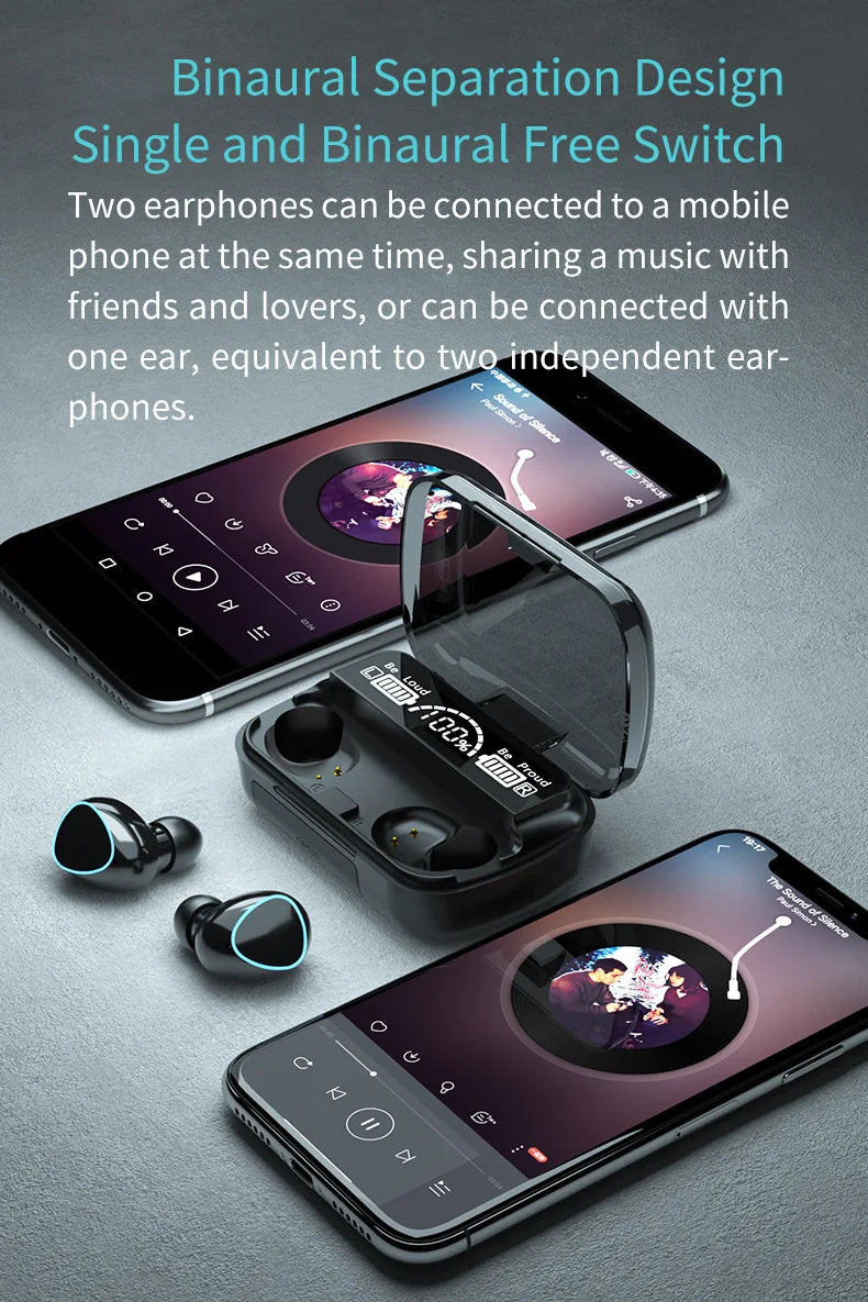 M10 Wireless Earbuds with Power Bank Case