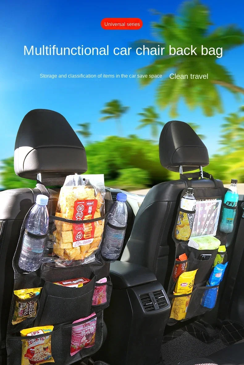 Car Backseat Organizer with Tablet Holder - Multi-Pocket Storage & Seat Protector for Kids/Pets