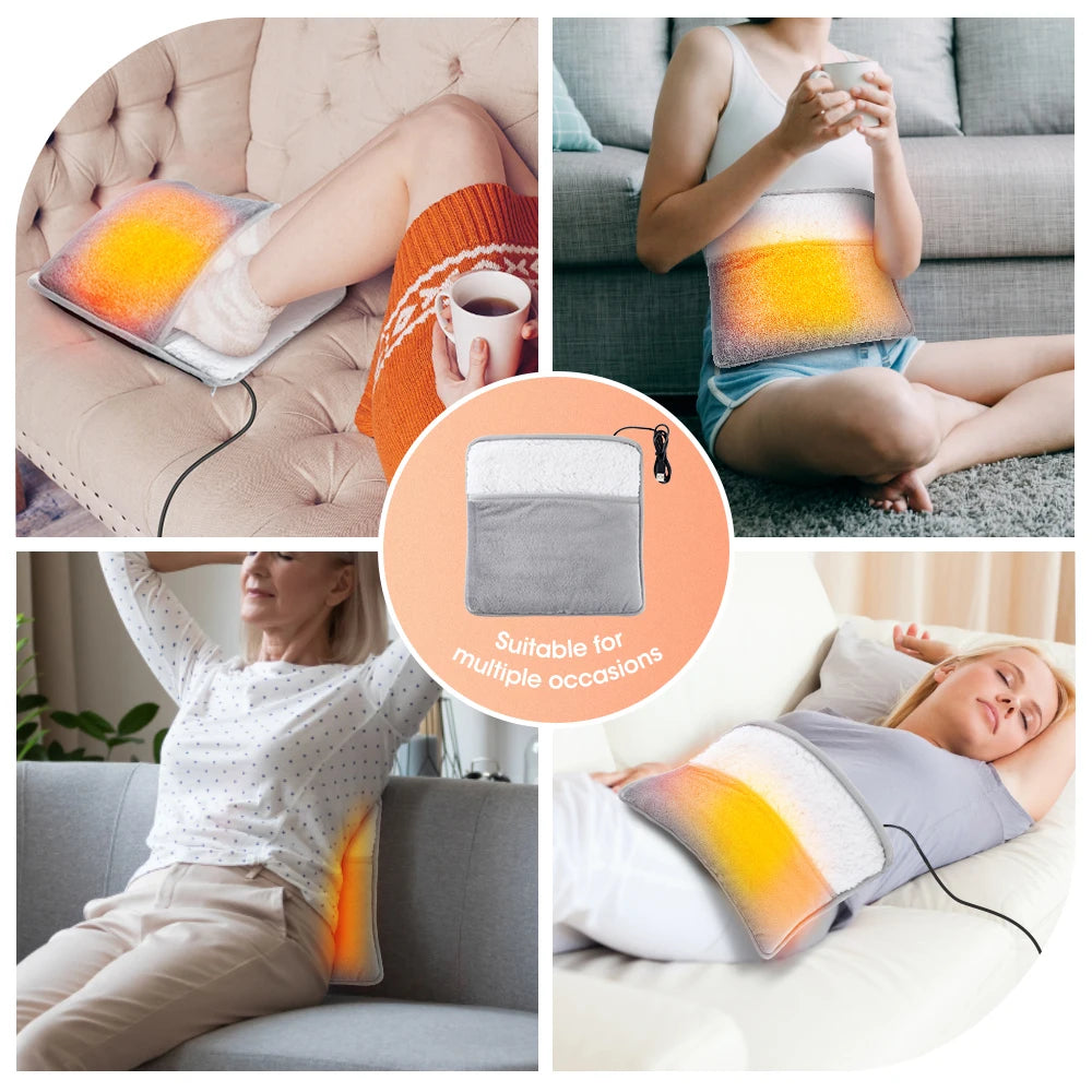 Electric USB Foot Heating Pad – Soft Plush Washable Foot Warmer