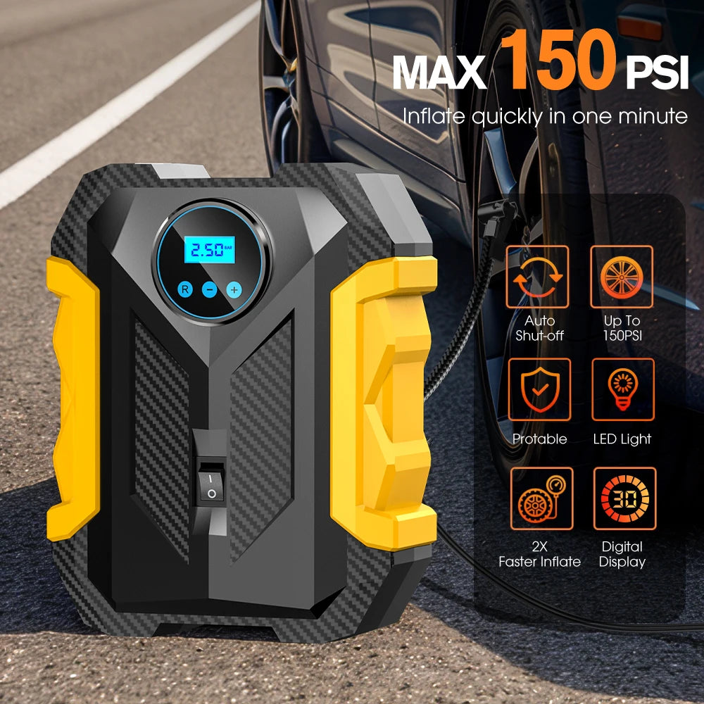 CARSUN 150PSI Digital Tyre Inflator