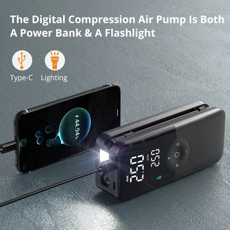 CARSUN Cordless Rechargeable Tyre Inflator