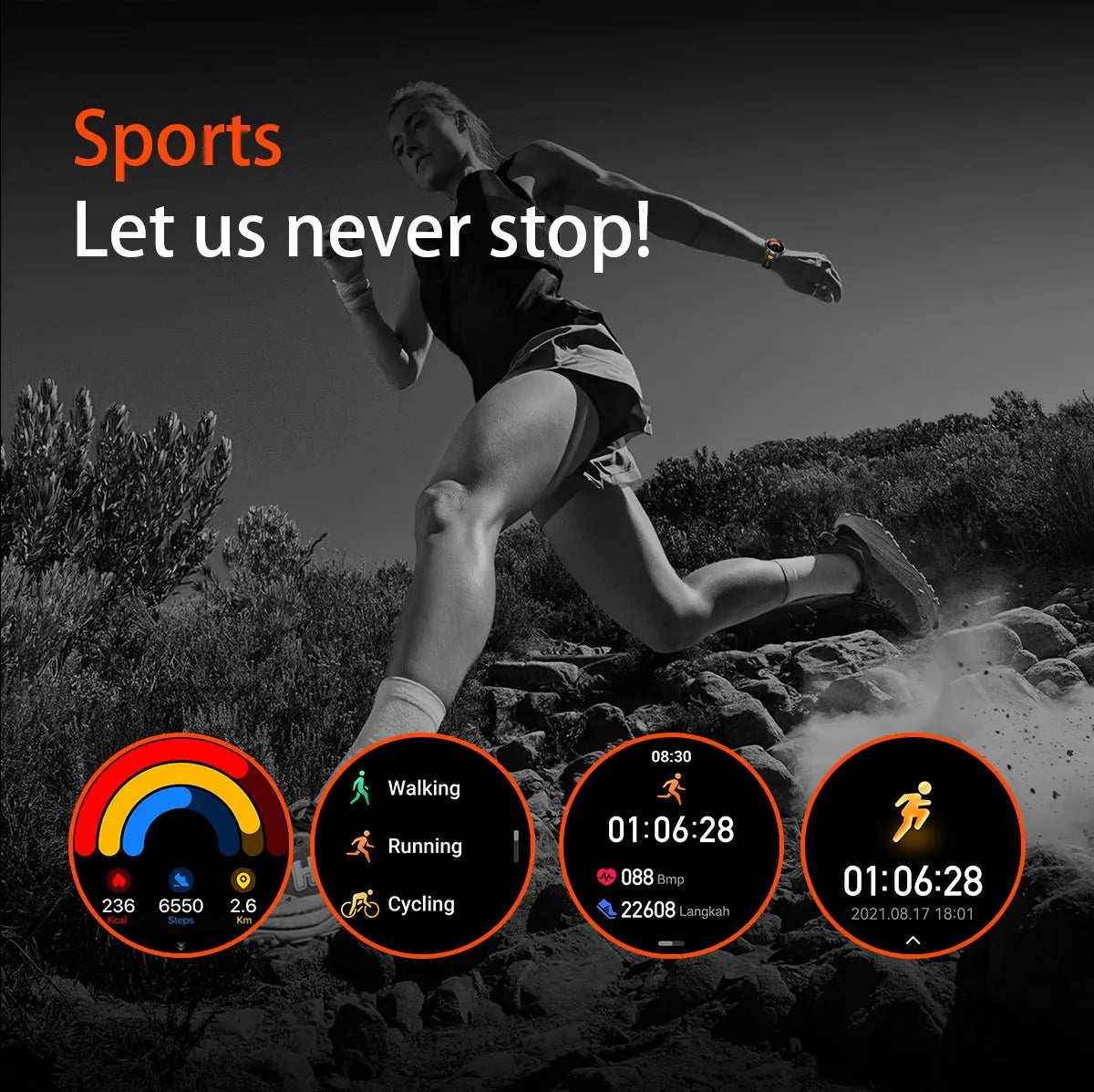 Newly Durable 1400mAh Large Battery Smart Watch Men 1.7" HD Screen IP68K Waterproof LED Flashlight Sports BT Call Smart Bracelet