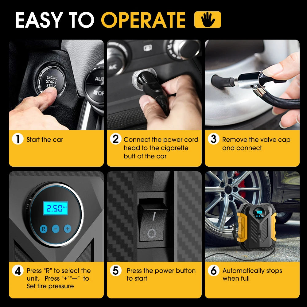 CARSUN 150PSI Digital Tyre Inflator