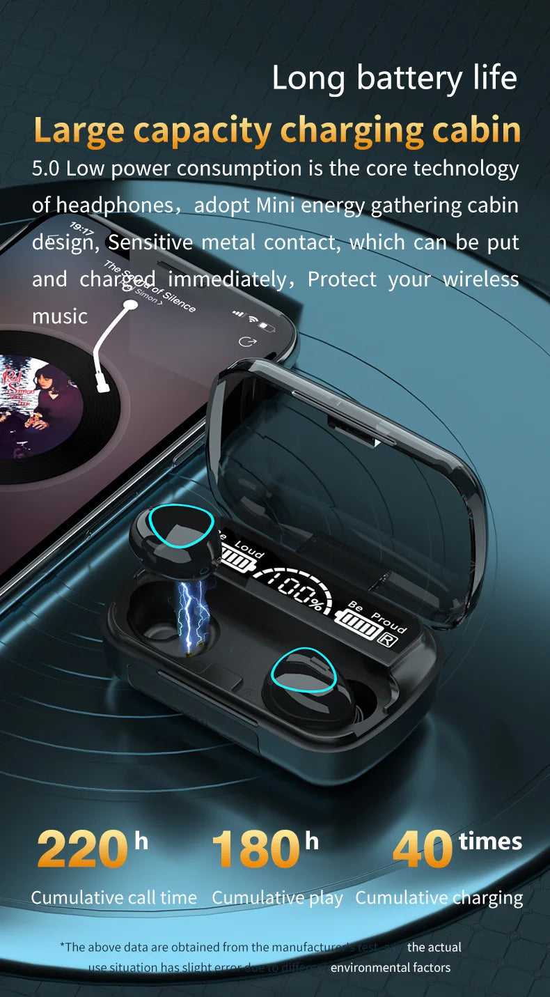 M10 Wireless Earbuds with Power Bank Case