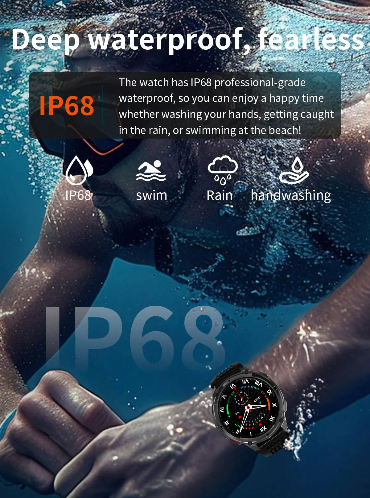 2026 New T-Rex3 Pro GPS Tracker 1100mAh Smartwatch Men 120-Day Standby Clock Rugged Outdoor Sport 10ATM Waterproof Call Watches