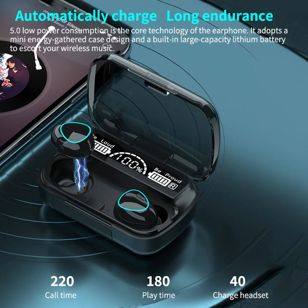M10 Wireless Earbuds with Power Bank Case