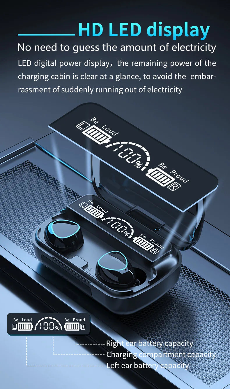 M10 Wireless Earbuds with Power Bank Case