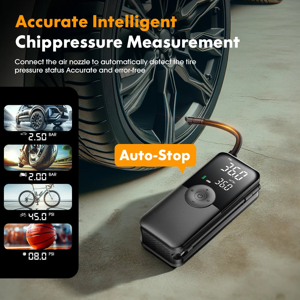CARSUN Cordless Rechargeable Tyre Inflator