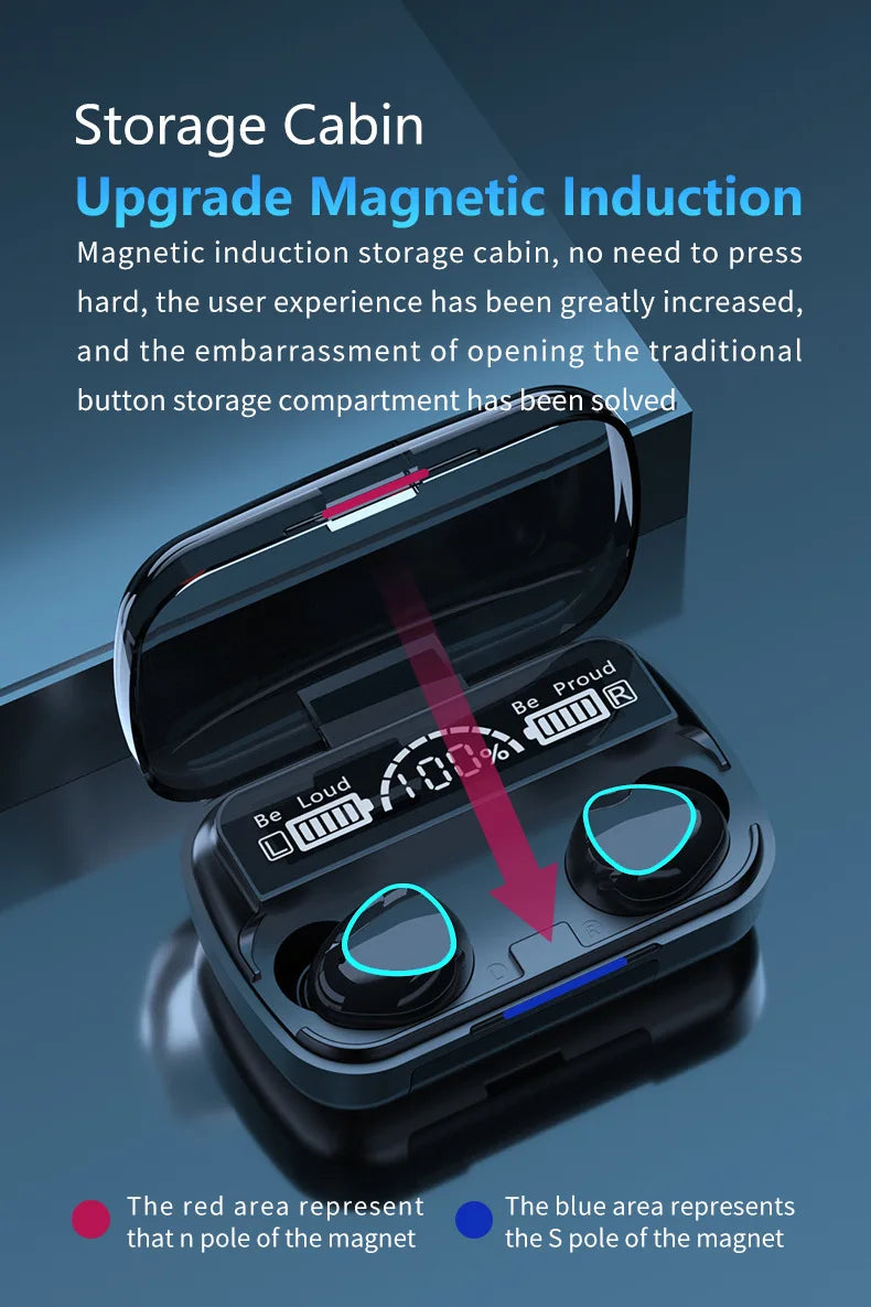 M10 Wireless Earbuds with Power Bank Case